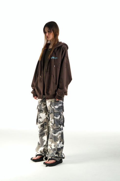 Beaster Little Ghost Face Logo Jacket-Brown